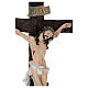 Crucifix de table Jésus en croix avec roses 35 cm résine peinte s2