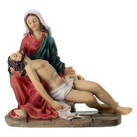 Small Pietà statue, 4 in, painted resin