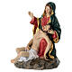 Statua Pietà resina colorata 15 cm s2
