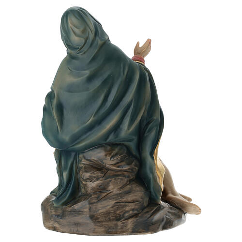 Estátua Pietà resina colorida 18 cm 4