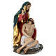 Colored resin Pieta statue 15 cm s3