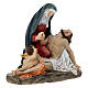 Pietà avec ange statue en résine peinte 20 cm s2