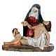 Pietà con angelo statua resina dipinta 20 cm s1