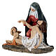 Maryja i Jezus z aniołem, figura z żywicy malowana, 20 cm s3