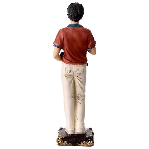 Carlo Acutis com terço resina pintada 30 cm CONJUNTO 16 PEÇAS 11