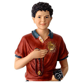 Carlo Acutis statue with rosary in painted resin 30 cm MULTIPACK 16 PCS