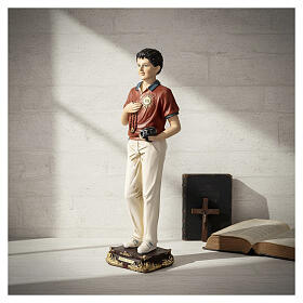 Carlo Acutis statue with rosary in painted resin 30 cm MULTIPACK 16 PCS