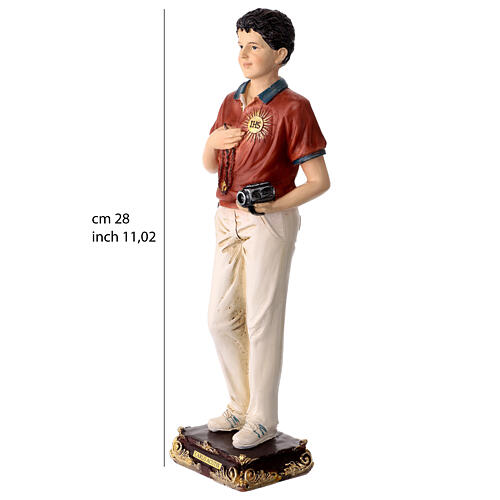 Carlo Acutis statue with rosary in painted resin 30 cm MULTIPACK 16 PCS 3