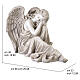 Estatua ángel dormido para exterior 50x65 cm de resina clara s3