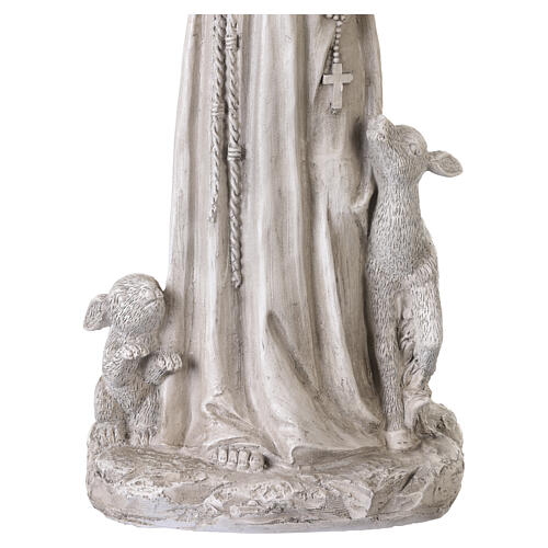 Statue Heiliger Franziskus mit Tieren – für Außenbereich 50 cm, Resin in heller Steinoptik 7