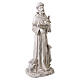 Statue Heiliger Franziskus mit Tieren – für Außenbereich 50 cm, Resin in heller Steinoptik s6