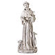 Estatua San Francisco con animales para exterior 50 cm de resina clara s1