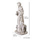 Statue Saint François avec animaux pour l'extérieur 50 cm en résine claire s3