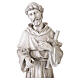 Statue Saint François avec animaux pour l'extérieur 50 cm en résine claire s5