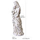 Statue Gottesmutter mit Kind – für Außenbereich 40 cm, Resin in heller Steinoptik s3
