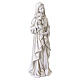 Statua Madonna con Bambino da esterno 40 cm resina effetto pietra chiara s5