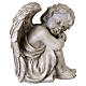 Statue Cherub-Engel – für Außenbereich 35 cm, Resin in heller Steinoptik s1