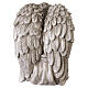 Statua angelo cherubino da esterno 35 cm effetto pietra chiara s6