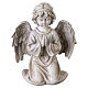 Kneeling cherub outdoor statue in resin, 16 in, patinated stone-effect s1