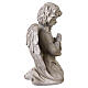 Kneeling cherub outdoor statue in resin, 16 in, patinated stone-effect s5
