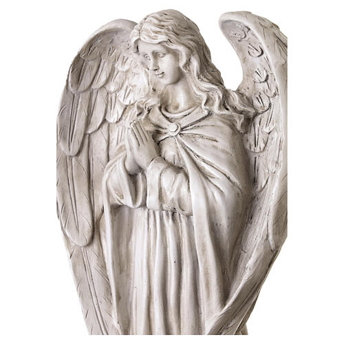 Outdoor praying angel, 16 in, natural finish resin 4