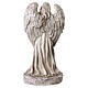 Ángel en oración para exterior 40 cm de resina acabado natural s6