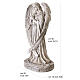 Praying Angel Outdoor Statue 40 cm in Resin with Natural Finish s3