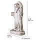 Statue Engel mit Kreuz – für Außenbereich 30 cm, Resin in elfenbeinfarbener Ausführung s3