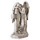 Estatua ángel para exterior con cruz de resina color marfil 30 cm s4