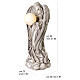 Outdoor angel statue with solar light sphere, 22 in, stone-effect resin s3