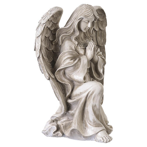 Statue Engel in Gebetshaltung – für Außenbereich 50 cm, Resin in heller Ausführung 7
