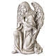 Outdoor praying angel statue, 20 in, light-coloured resin s1