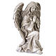 Statua angelo in preghiera da esterno 50 cm in resina chiara s7
