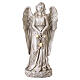 Statue Engel mit Rosen und Solarbeleuchtung – für Außenbereich 50 cm, Resin in elfenbeinfarbener Ausführung s1
