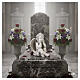 Statue sitzender Cherub-Engel – für Außenbereich 30 cm, Resin in heller Ausführung s6