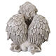Statue sitzender Cherub-Engel – für Außenbereich 30 cm, Resin in heller Ausführung s8