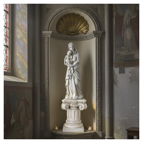 Base de columna para estatuas de exterior 30 cm de resina efecto mármol 2