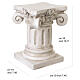 Base à colonne pour statue d'extérieur 30 cm en résine claire s3