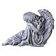 Statue ange endormi pour extérieur 50x65 cm effet pierre grise finition antique s6