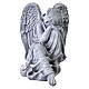 Statua angelo addormentato da esterno 50x65 cm effetto pietra grigia s7
