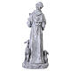 Statue Heiliger Franziskus – für Außenbereich 50 cm, Resin in grauer Steinoptik s8