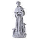 Outdoor Saint Francis statue in dark resin, antique finish, 20 in s1