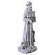 Statua San Francesco da esterno 50 cm in resina effetto pietra grigia s7