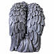 Statue sitzender Cherub-Engel – für Außenbereich 35 cm, Resin in grauer Steinoptik s7