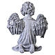 Kneeling outdoor praying angel statue in stone-effect resin, 16 in, antique finish s6