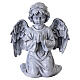 Statue ange agenouillé en prière 40 cm pour extérieur en résine effet pierre s1