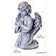 Statue ange agenouillé en prière 40 cm pour extérieur en résine effet pierre s3