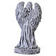Outdoor praying angel statue in stone-effect resin, antique finish, 16 in s6
