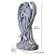 Outdoor Praying Angel Statue in Stone-Effect Resin, 40 cm s3