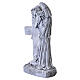 Statue ange pour extérieur avec croix en résine effet pierre ancienne 30 cm s5